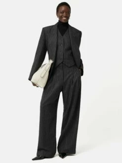 Tatton Italian Wool Pinstripe Blazer | Grey -Jigsaw Shop J47931 GY000 2