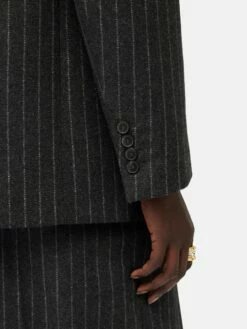 Tatton Italian Wool Pinstripe Blazer | Grey -Jigsaw Shop J47931 GY000 8