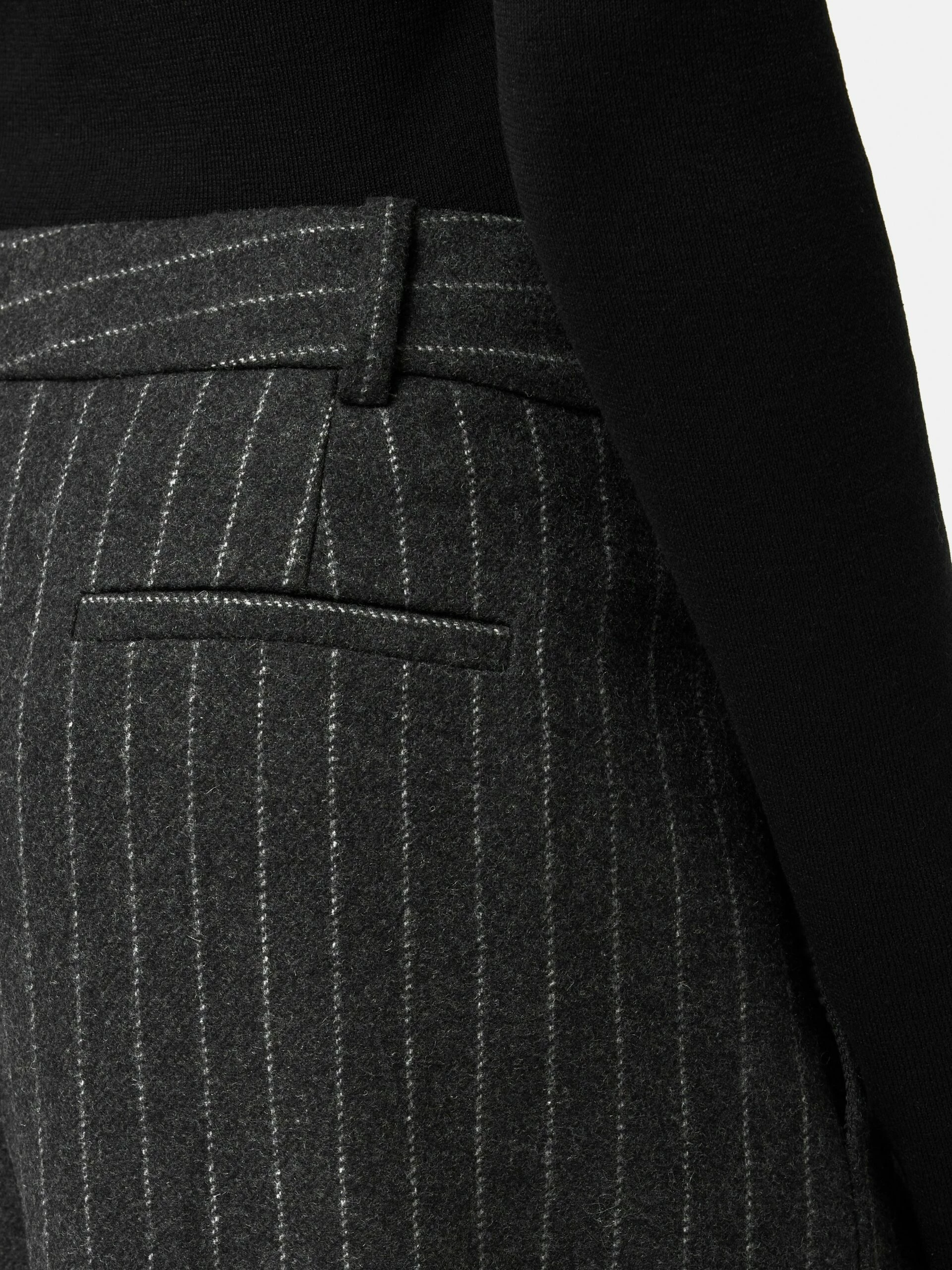 Italian Wool Kemp Pinstripe Trouser | Grey 6 Italian Wool Kemp Pinstripe Trouser | Grey - Image 6