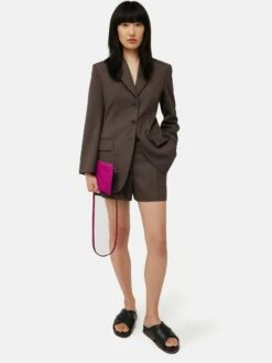 Ivy Calf Hair Cross Body Pouch | Pink -Jigsaw Shop J47934 PI000 2