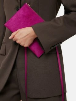 Ivy Calf Hair Cross Body Pouch | Pink -Jigsaw Shop J47934 PI000 7