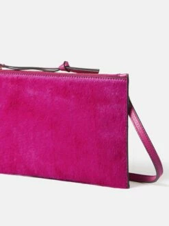 Ivy Calf Hair Cross Body Pouch | Pink -Jigsaw Shop J47934 PI000 STILL 1 1