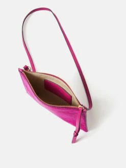 Ivy Calf Hair Cross Body Pouch | Pink -Jigsaw Shop J47934 PI000 STILL 4 1
