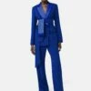 Belted Tuxedo Jacket | Blue