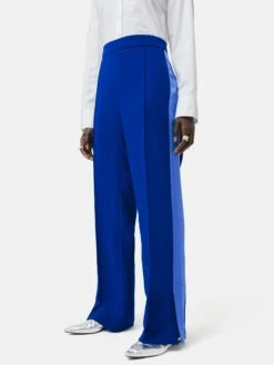 Wide Split Hem Tuxedo Trouser | Blue -Jigsaw Shop J47942 BL000 2