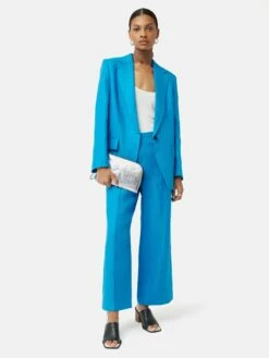 Sophia Metallic Leather Pouch | Silver