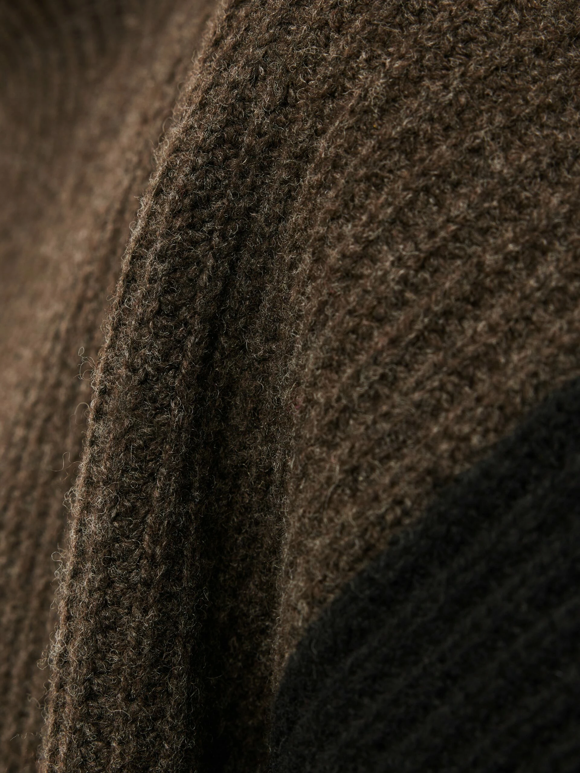 Merino Rib Tabard Poncho | Brown 6 Merino Rib Tabard Poncho | Brown - Image 6