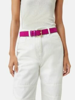 Calf Hair Jean Belt | Pink -Jigsaw Shop J47985 PI000 2 4b4c841f 65a3 4109 8f3f 405a38863a3d