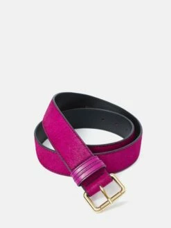 Calf Hair Jean Belt | Pink -Jigsaw Shop J47985 PI000 STILL 3