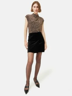 Velvet Mini Skirt | Black -Jigsaw Shop J47988 BK000 0
