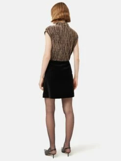Velvet Mini Skirt | Black -Jigsaw Shop J47988 BK000 5