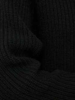 Merino Fishermans Rib Jumper | Black -Jigsaw Shop J47990 BK000 7