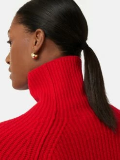 Merino Fishermans Rib Jumper | Red 12 Merino Fishermans Rib Jumper | Red -Jigsaw Shop J47990 RE000 7