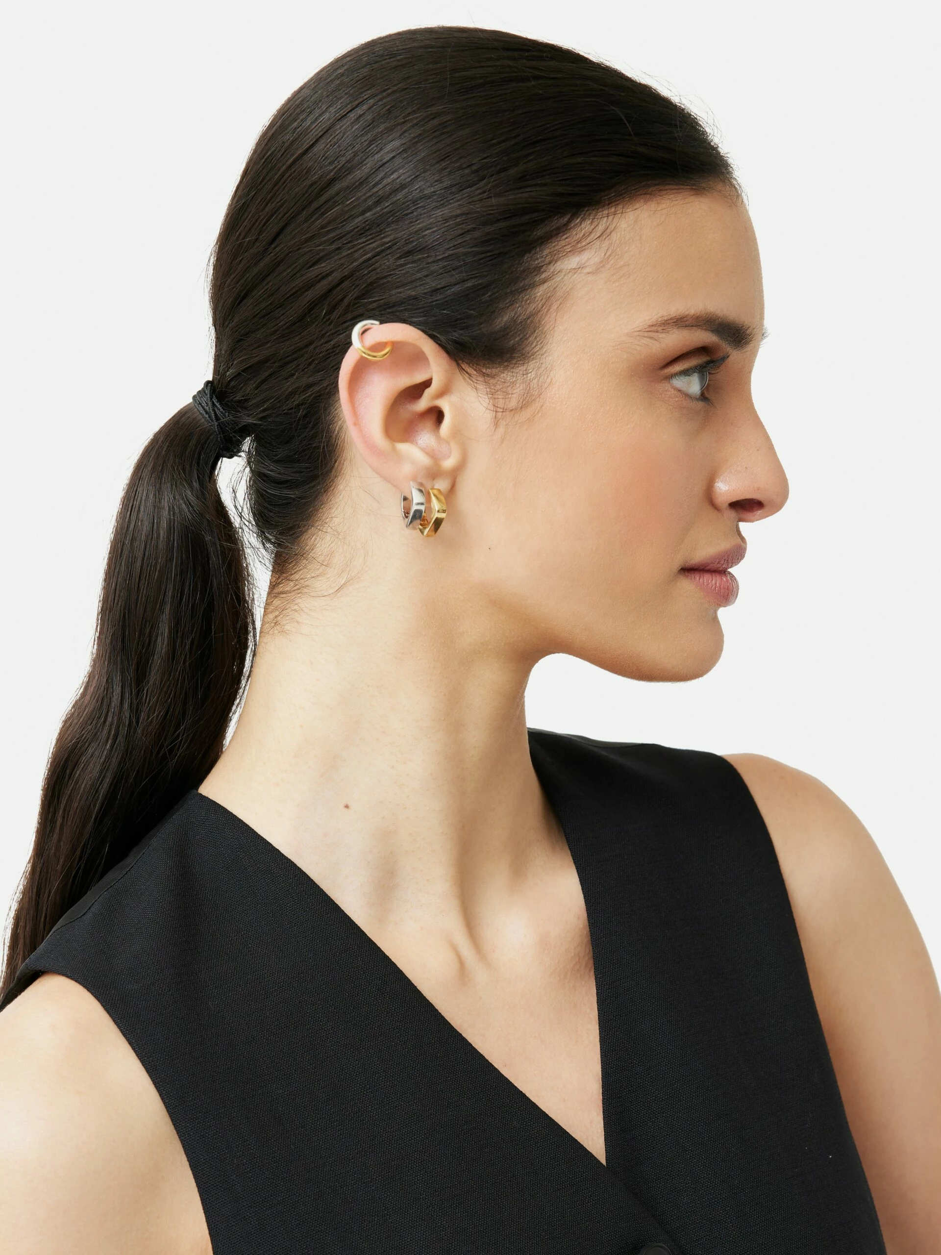 Mixed Metal Ear Cuff | Gold 3 Mixed Metal Ear Cuff | Gold - Image 3