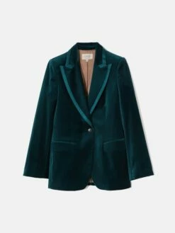 Velvet Ashby Blazer | Teal -Jigsaw Shop J48000 BL026 STILL 10