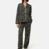 Floral Outline Pyjama | Black