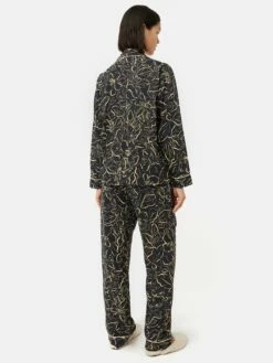 Floral Outline Pyjama | Black 14 Floral Outline Pyjama | Black -Jigsaw Shop J48002 BK000 5