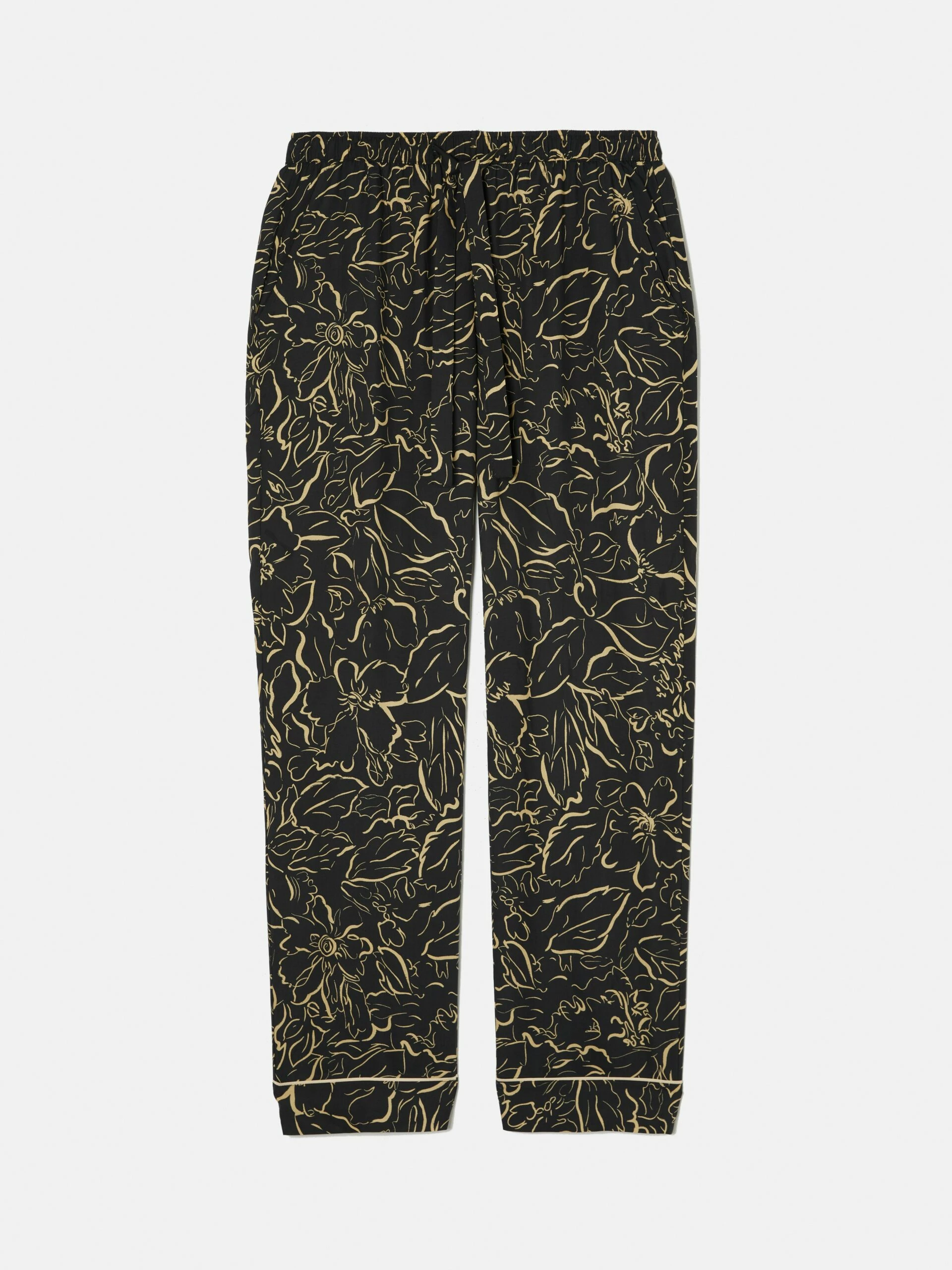 Floral Outline Pyjama | Black 9 Floral Outline Pyjama | Black - Image 9