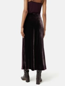 Velvet Maxi Skirt | Purple -Jigsaw Shop J48033 PU000 5