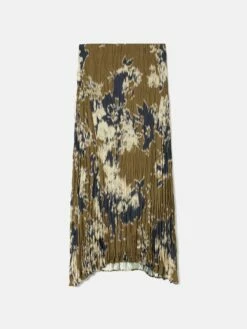 Glitched Ikat Crinkled Skirt | Green 15 Glitched Ikat Crinkled Skirt | Green -Jigsaw Shop J48039 GN000 STILL 10