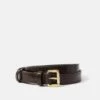 Skinny Leather Belt | Conker