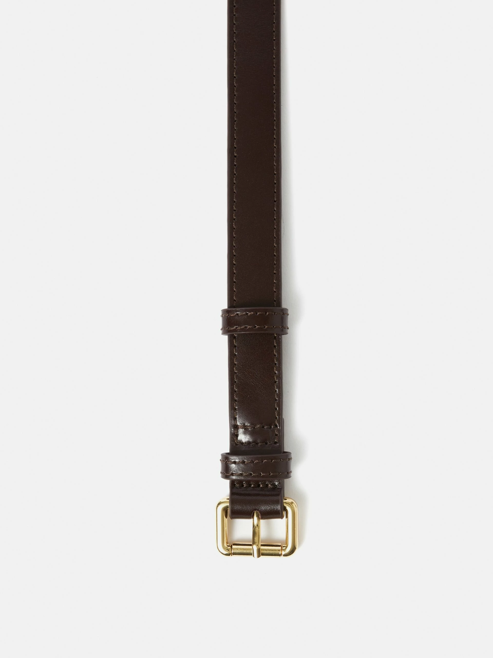 Skinny Leather Belt | Conker 5 Skinny Leather Belt | Conker - Image 5