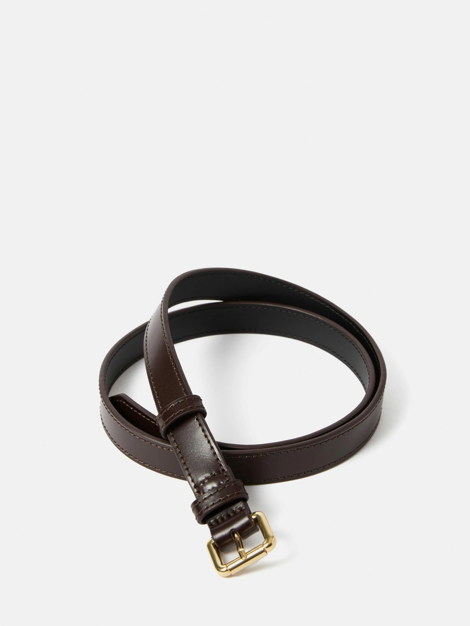Skinny Leather Belt | Conker 6 Skinny Leather Belt | Conker - Image 6