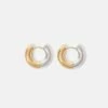 Mixed Metal Hoop Earring | Multi