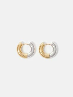 Mixed Metal Hoop Earring | Multi