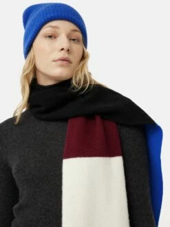 Wool Cashmere Blend Beanie | Electric Blue -Jigsaw Shop J48083 BL100 7