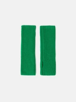 Wool Cashmere Mittens | Green