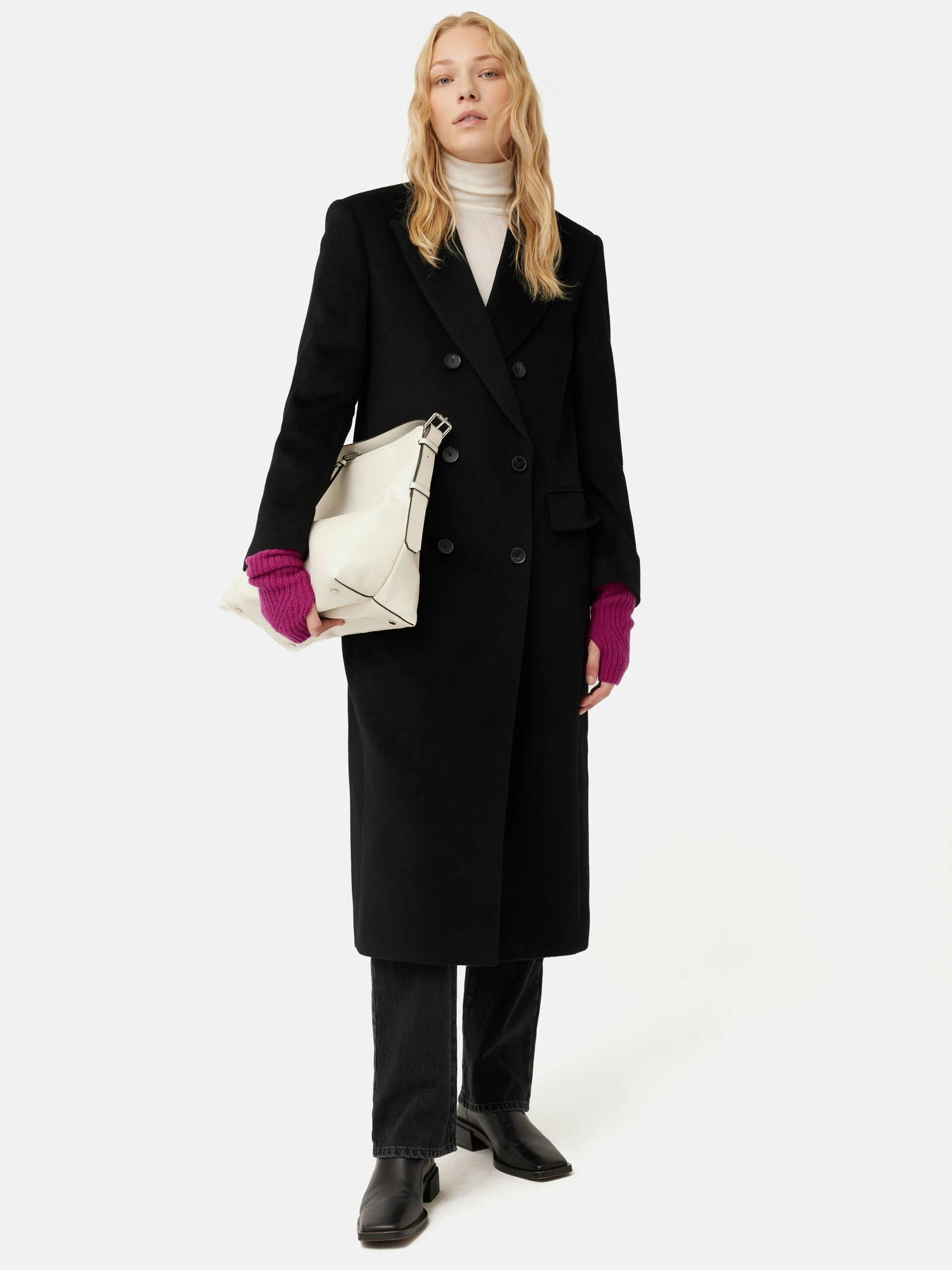 Wool Cashmere Mittens | Raspberry 2 Wool Cashmere Mittens | Raspberry - Image 2