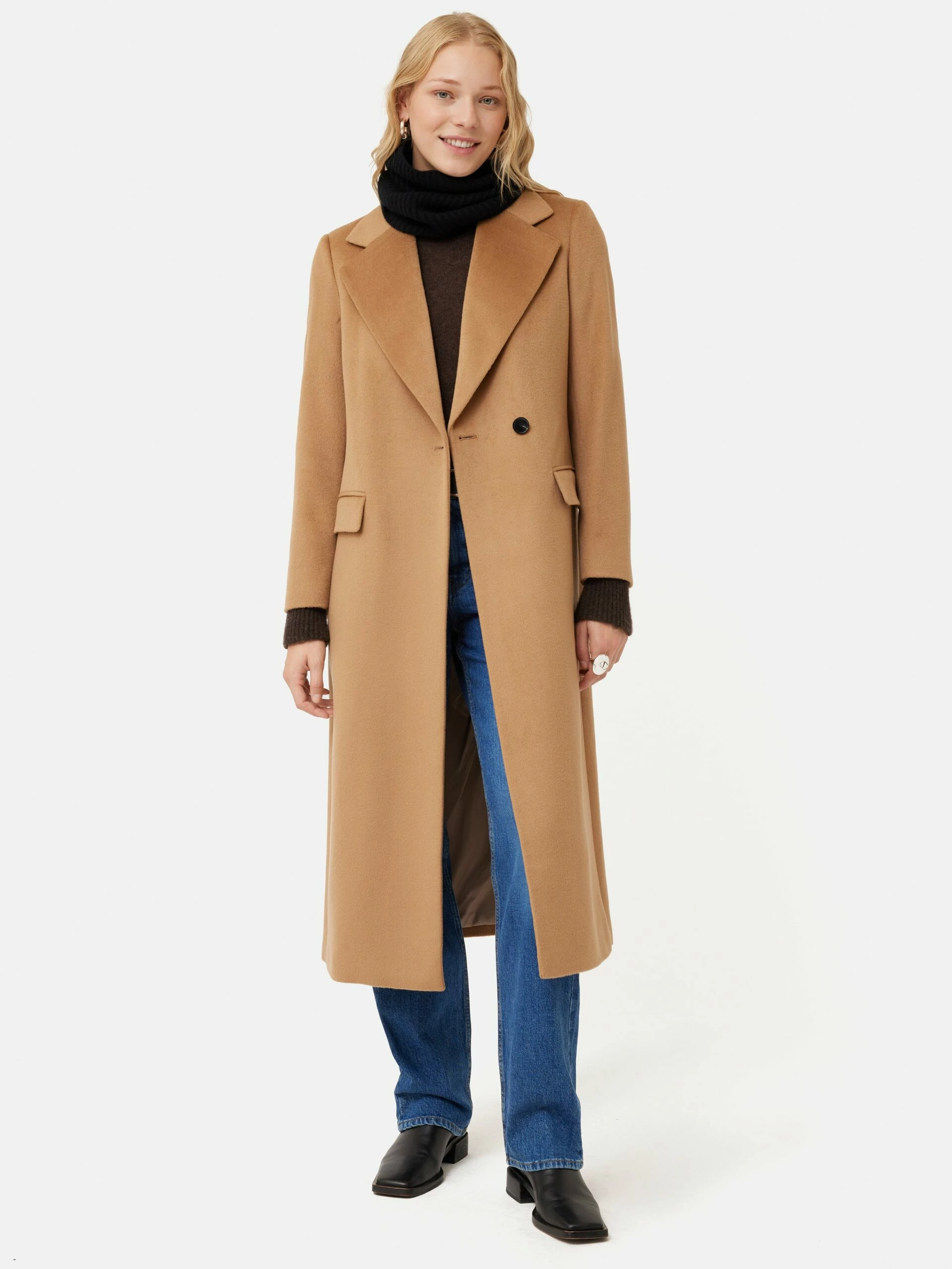 Wool Cashmere Blend Snood | Black 2 Wool Cashmere Blend Snood | Black - Image 2