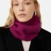 Wool Cashmere Blend Snood | Raspberry
