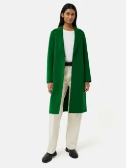 Double Face Crombie Coat | Green -Jigsaw Shop J48089 GN000 0