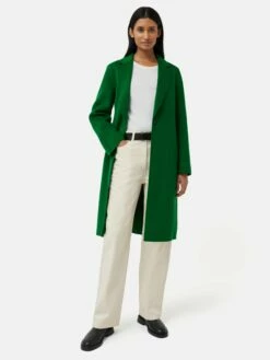 Double Face Crombie Coat | Green