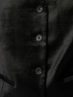 Velvet Tailored Waistcoat | Black -Jigsaw Shop J48096 BK000 10