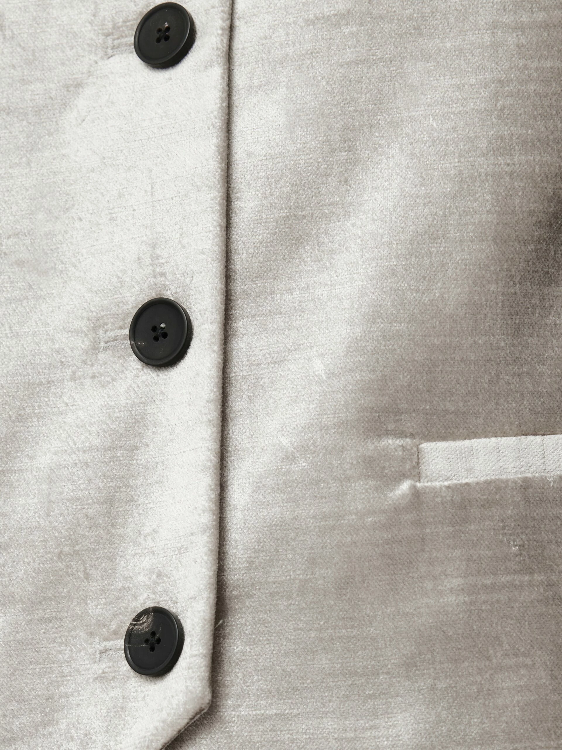 Velvet Tailored Waistcoat | Grey 7 Velvet Tailored Waistcoat | Grey - Image 7