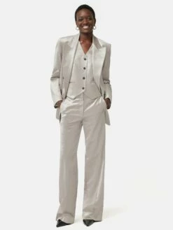 Velvet Tailored Waistcoat | Grey 9 Velvet Tailored Waistcoat | Grey -Jigsaw Shop J48096 GY000 2