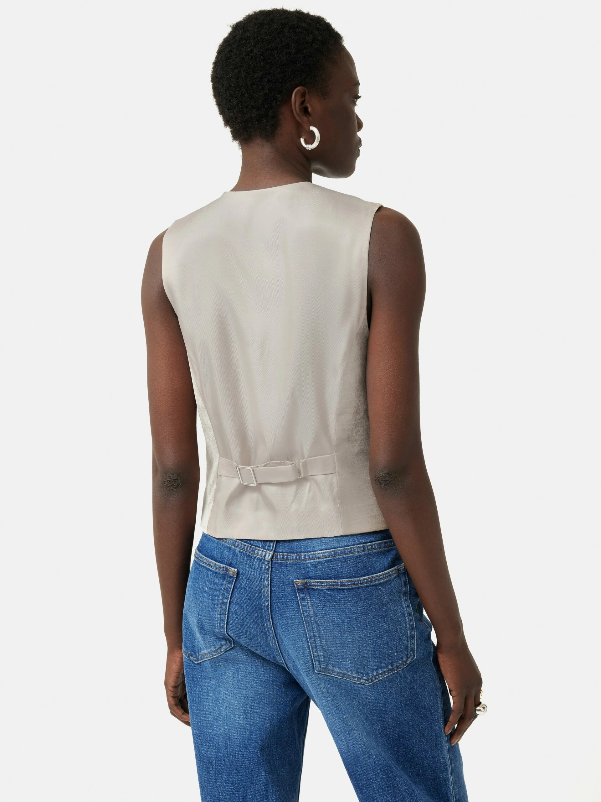 Velvet Tailored Waistcoat | Grey 5 Velvet Tailored Waistcoat | Grey - Image 5