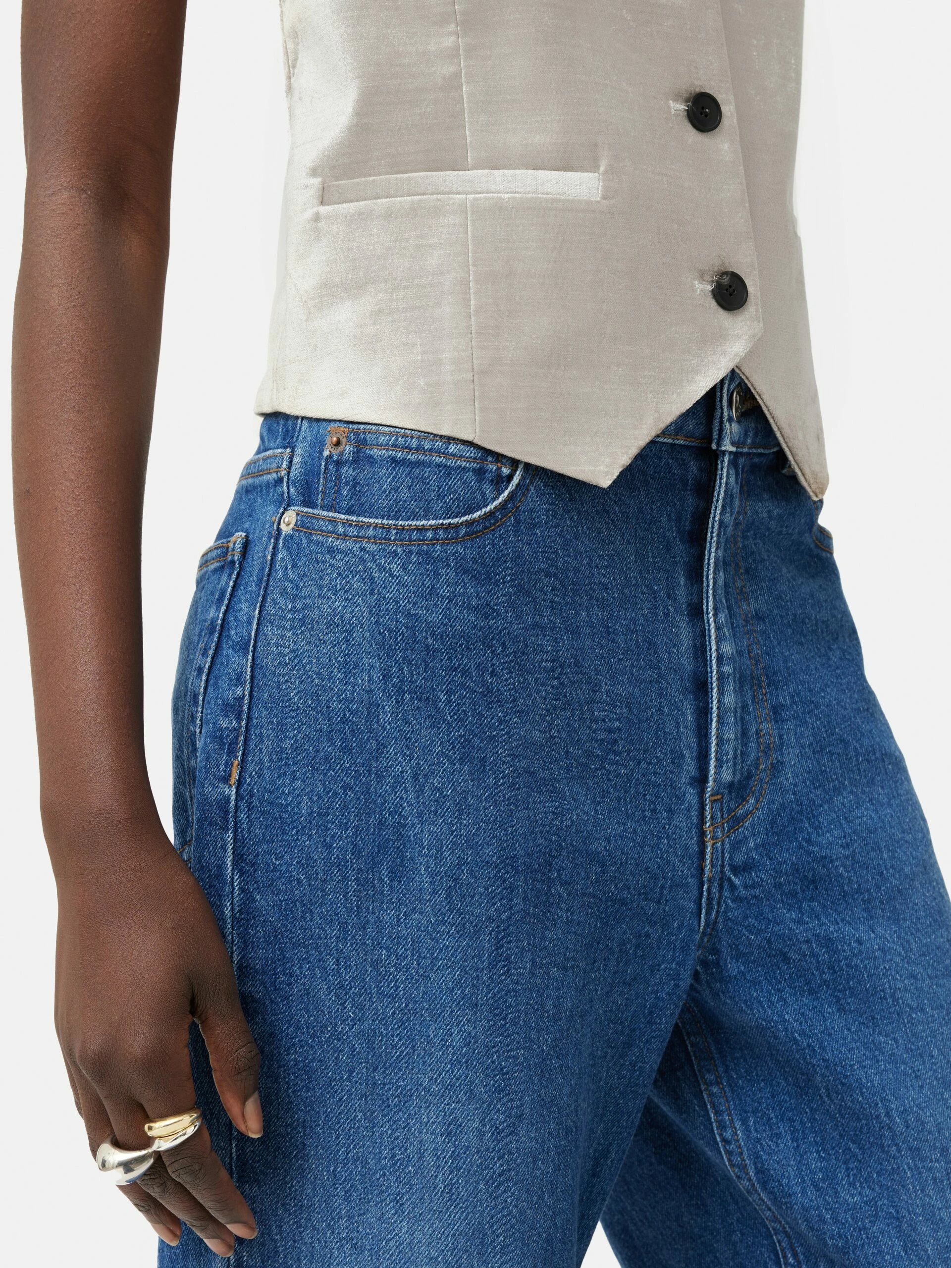 Velvet Tailored Waistcoat | Grey 4 Velvet Tailored Waistcoat | Grey - Image 4