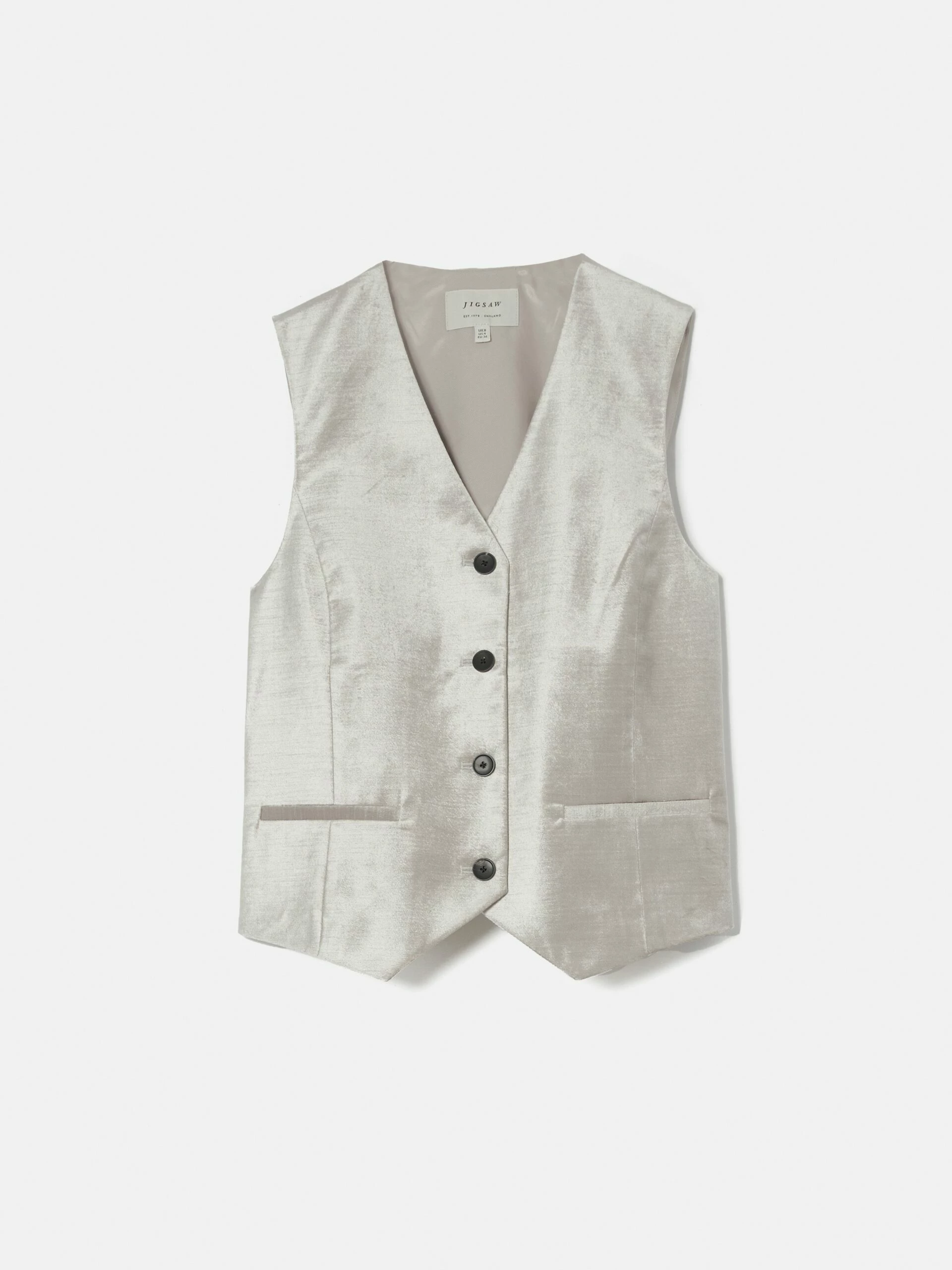 Velvet Tailored Waistcoat | Grey 6 Velvet Tailored Waistcoat | Grey - Image 6