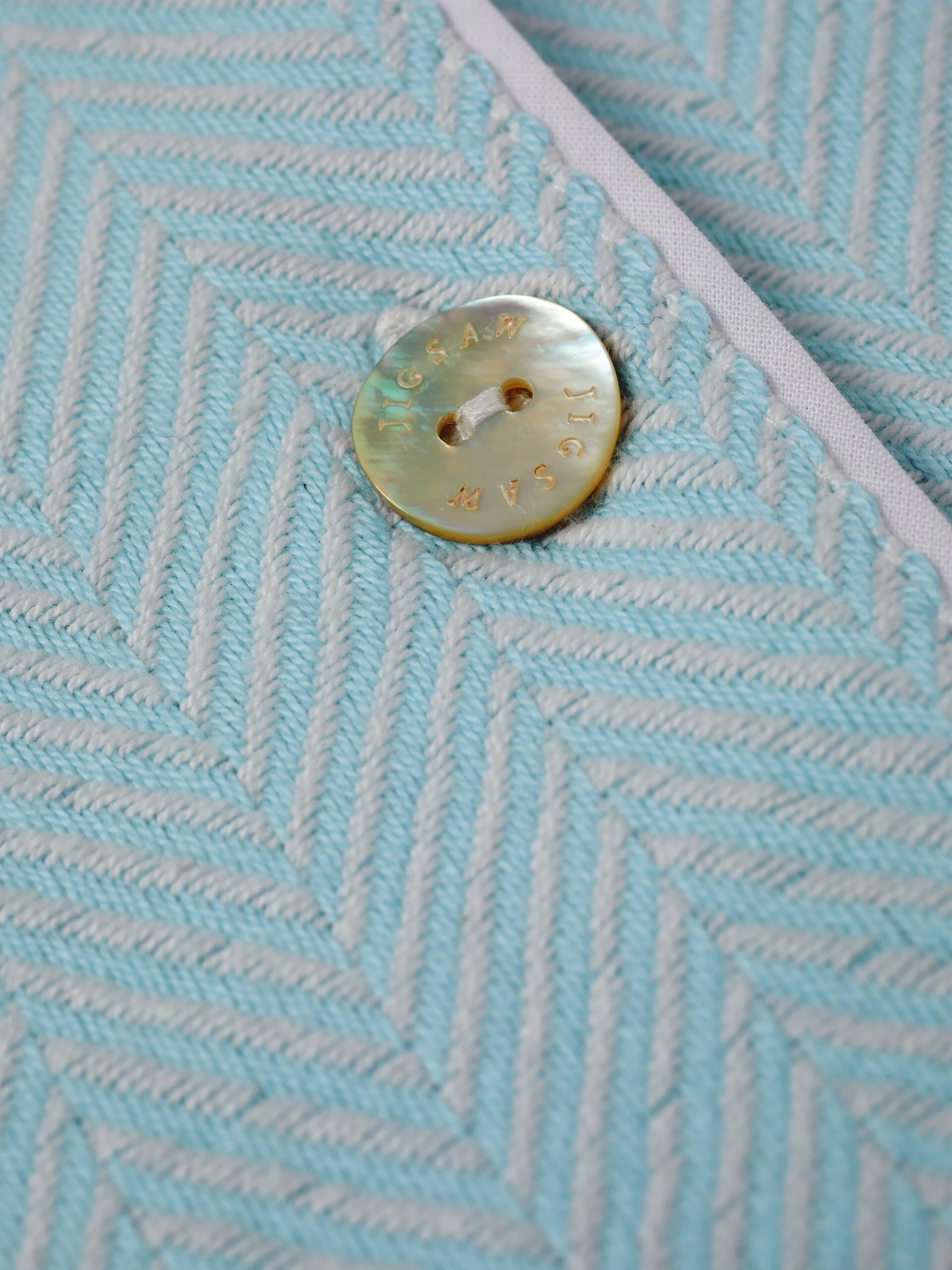 Herringbone Pyjamas | Blue 9 Herringbone Pyjamas | Blue - Image 9