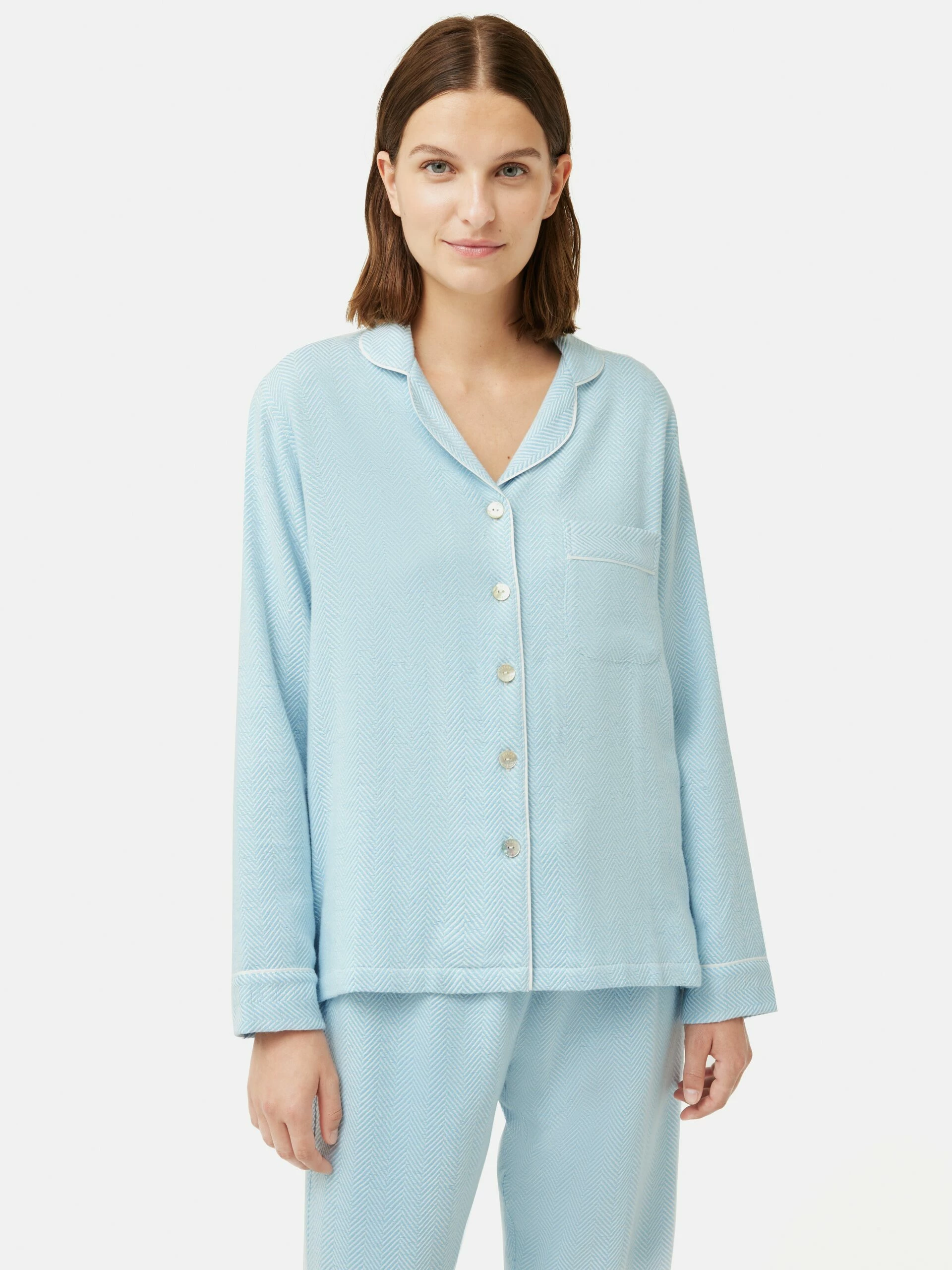 Herringbone Pyjamas | Blue 2 Herringbone Pyjamas | Blue - Image 2
