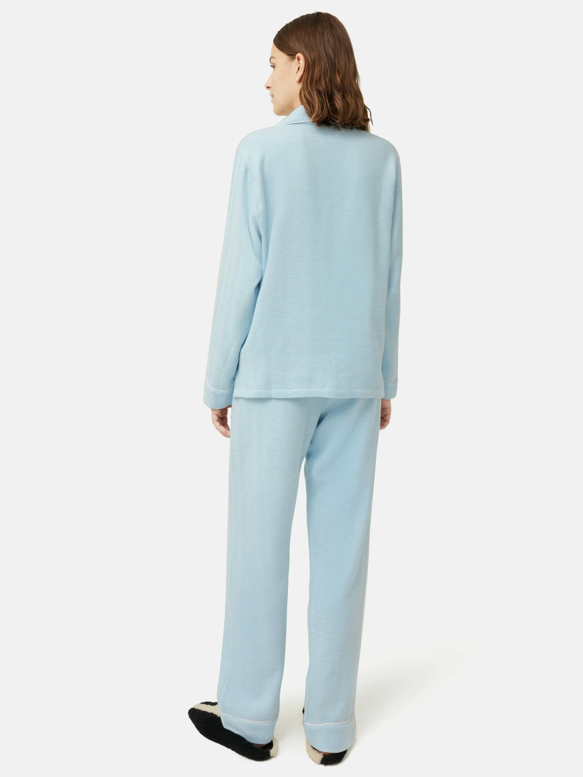 Herringbone Pyjamas | Blue 5 Herringbone Pyjamas | Blue - Image 5