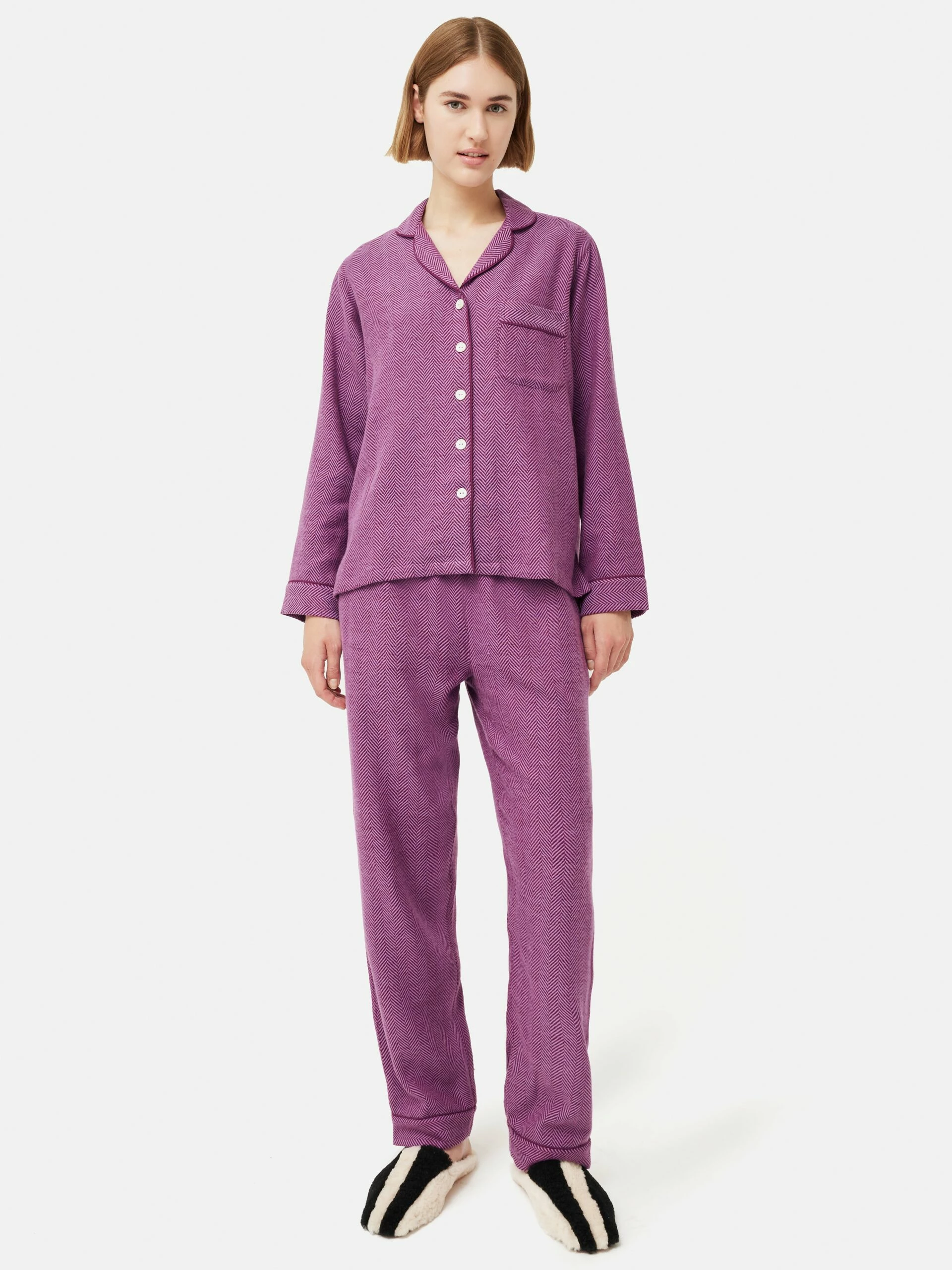 Herringbone Pyjamas | Purple 2 Herringbone Pyjamas | Purple - Image 2