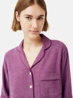Herringbone Pyjamas | Purple 12 Herringbone Pyjamas | Purple -Jigsaw Shop J48103 PU000 1