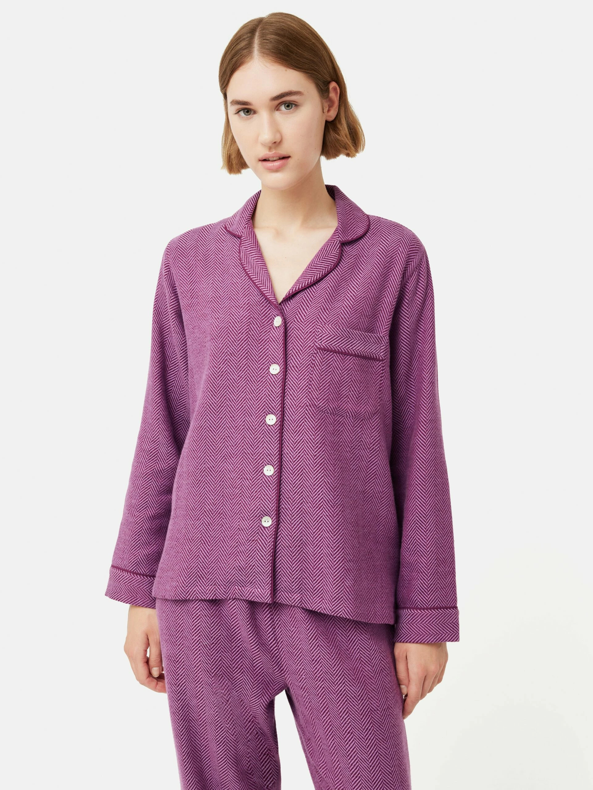 Herringbone Pyjamas | Purple 4 Herringbone Pyjamas | Purple - Image 4