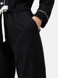 Lightweight Herringbone Pyjama | Navy 12 Lightweight Herringbone Pyjama | Navy -Jigsaw Shop J48104 BL010 6