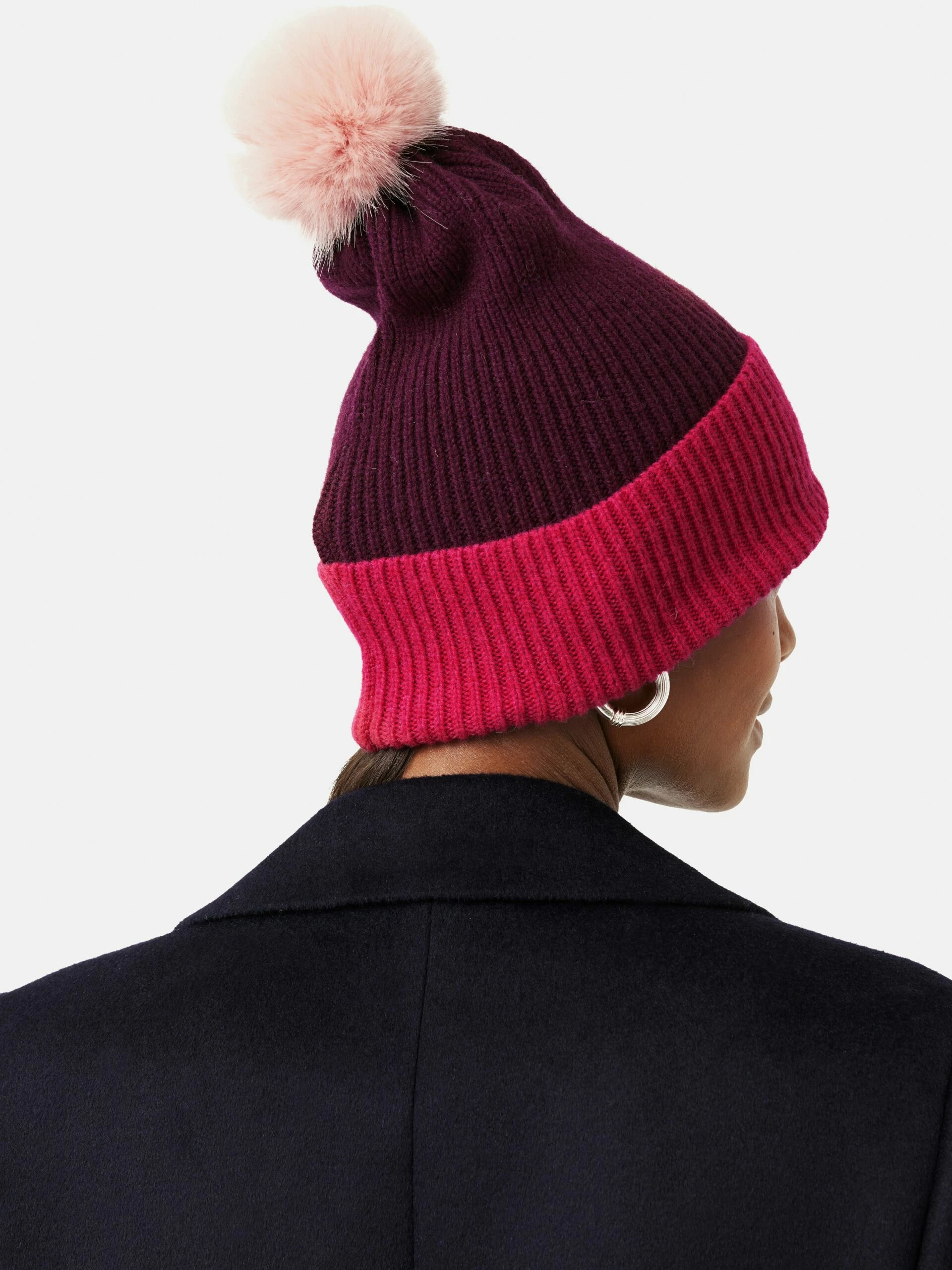 Faux Fur Pom Hat | Multi 4 Faux Fur Pom Hat | Multi - Image 4